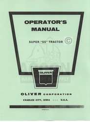 Oliver Super 55 Tractor Instruction Operators Manual  