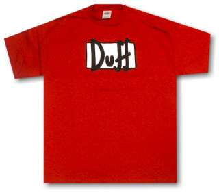 The Simpsons Homer Simpson DUFF BEER T Shirt PICK SIZE  