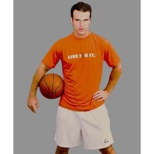  Mens Basketball LIVE FOR IT Performance tee in Orange 