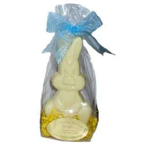 Belgian Chocolate BIG TOOTH Easter Bunny   White:  Grocery 
