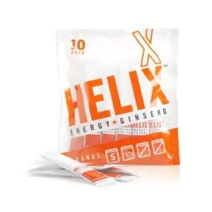  Helix Energy, Energy + Ginseng, Orange Flavored, 10 Count 