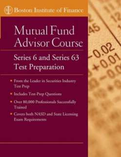 Boston Institute of Finance Mutual Fund Advisor Course Series 6 and 