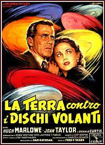 MOVIE POSTER Earth Vs. The Flying Saucers, Italian 1956  