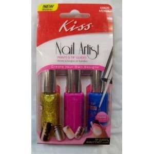   Kiss Nail Artist Paints & Tip Guides # 55626: Health & Personal Care
