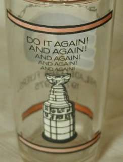   STANLEY CUP CHAMPIONS PHILADELPHIA FLYERS 1974   1975 DRINKING GLASS