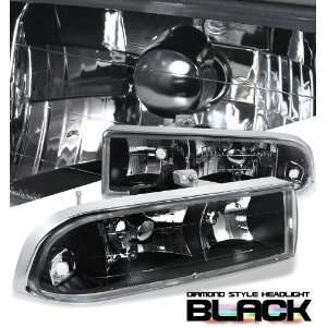  Chevy 1998 2002 Chevy S10 Pick Up Pu Black Headlight 