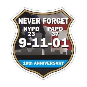  Police 9/11 Thin Blue Line Memorial Decal: Everything Else