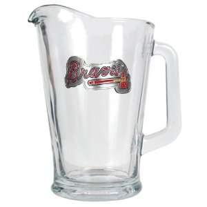  Atlanta Braves 60oz Glass Pitcher   Primary Logo: Sports 