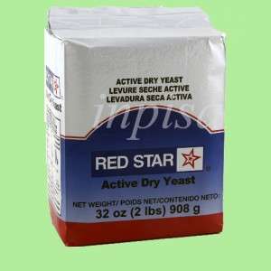 RED STAR 1 x 2 LBS ACTIVE DRY YEAST LESAFFRE 2751 BRICK 117929157002 