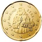 UNC  SAN MARINO 20 cent 2008 San marino euro coins  