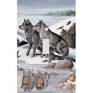  Wolf Reflections Decorative Switchplate Cover: Home 