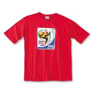 adidas World Cup 2010 Logo Youth Soccer T Shirt (Red)  