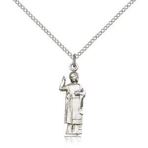  Sterling Silver St. Florian Pendant: Jewelry