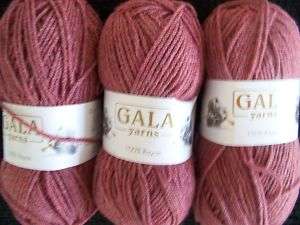 Gala Yarns, 100% rayon yarn, mauve, lot of 3  