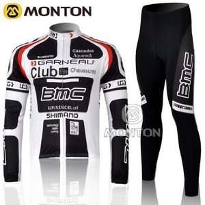   bmc team black thermal fleece long sleeve cycling jersey suit c118