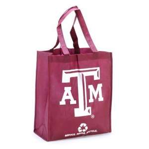 NCAA Texas A&M Aggies Maroon Reusable Tote Bag:  Sports 