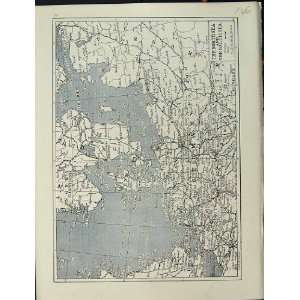  1915 WORLD WAR MAP NORTH SEA BALTIC DENMARK GERMANY: Home 