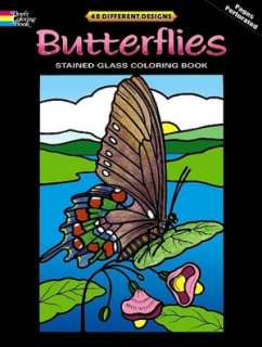   Butterfly Fairies Stained Glass Coloring Book by 