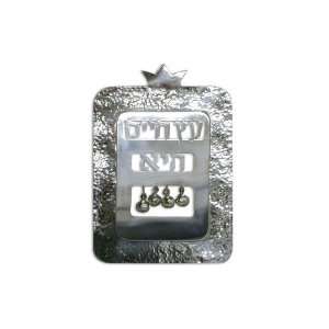  Sterling Silver Torah Breastplate with Etz Hayim and 