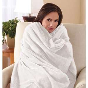   Electric Heated Warming Throw Blanket, Winter White: Home & Kitchen