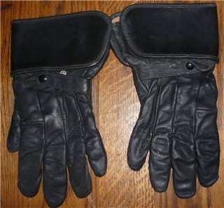 Harley Davidson Leather Gauntlet Gloves 1930s Vintage Size 9 Sherling 