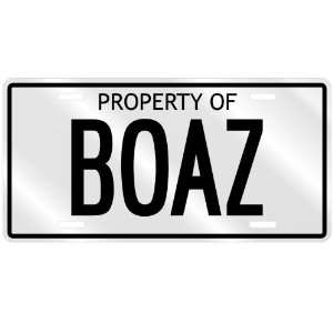  NEW  PROPERTY OF BOAZ  LICENSE PLATE SIGN NAME: Home 