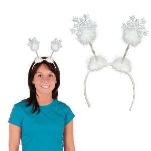  Snowflake Head Bopper Party Supplies (White) Toys & Games