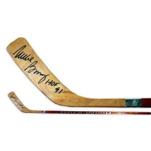  Mike Bossy Autographed Hockey Stick with HOF 91 
