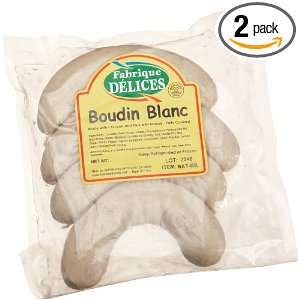 Fabrique Delices Boudin Blanc (White Pudding Sausages), 4 Count Links 