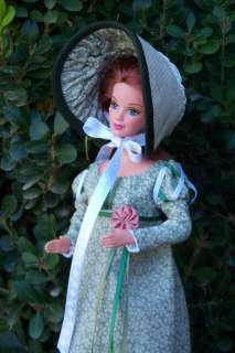 OOAK Regency Jane Austen gown for Barbie by Woven in Time  