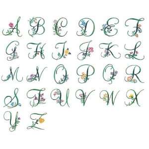  Blooming Alphabet Embroidery Designs by Amazing Designs on 