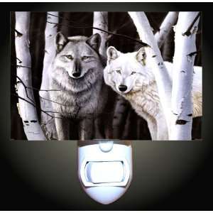  White Wolves Decorative Night Light