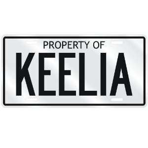 NEW  PROPERTY OF KEELIA  LICENSE PLATE SIGN NAME:  Home 