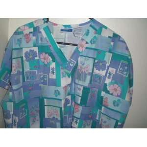 Nursing Scrubs Flowers & Butterflies (Top)