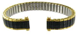   Speidel Gold and Black Tone Romunda Twist O Flex Watch Band 2211/32