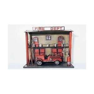  Fire House wall hanging w/truck: Home & Kitchen