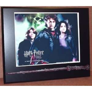 HARRY POTTER DELUXE WAND AND STAND HOLDER WOOD PLAQUE DISPLAY, READY 