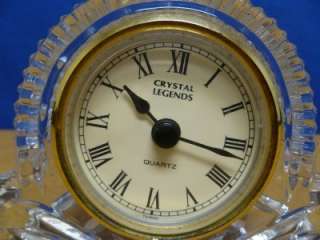 Crystal Legends Clock by Godinger 24% Lead Crystal X86  