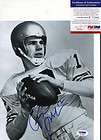 Roger Staubach signed 1991 Dominos QBs card Psa Dna  