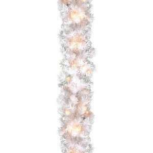  Wispy Willow Christmas Garland with Clear Lights: Home 