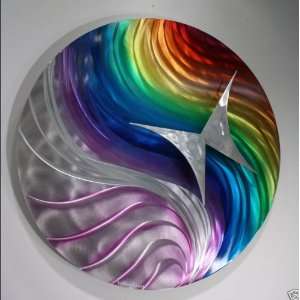  Rainbow Butterfly Abstract Metal Wall Art: Home & Kitchen
