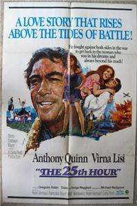 Anthony Quinn, Virna Lisi 25th HOUR 1967 Org Movie Poster