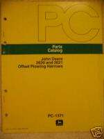 John Deere 2620 2621 Plow Harrow Parts Catalog Manual  