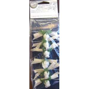  Wilton Bridal & Party Accents Ivory Ribbon Rose Ties 