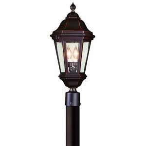   27H 2 Light Incandescent Outdoor Post Lamp,Bron
