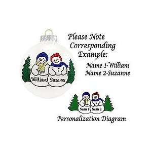  Personalized Snowman Couple Ornament: Home & Kitchen