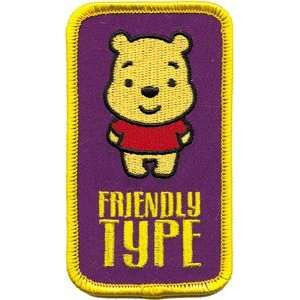 Disney Cuties Character Winnie The Pooh Friendy Type Embroidered Iron 
