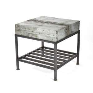  ZENTIQUE 1024 Patched Recycled Metal End Table: Home 