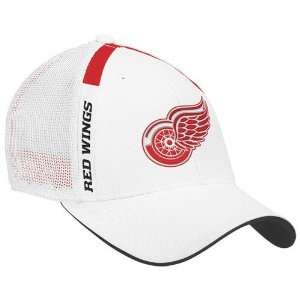  Reebok Detroit Red Wings White NHL Draft Day Flex Fit Hat 