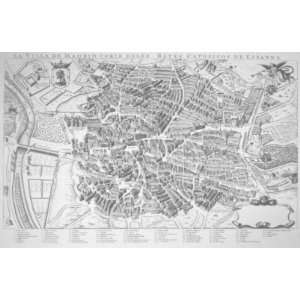  Historical Map of Madrid, 1695, Antique Map Wall Art: Home 